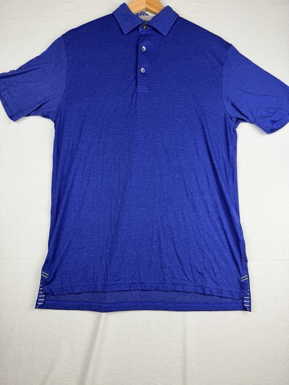Tasc Performance Polo Men’s S Blue Bamboo Stretch Golf Athletic Shirt
